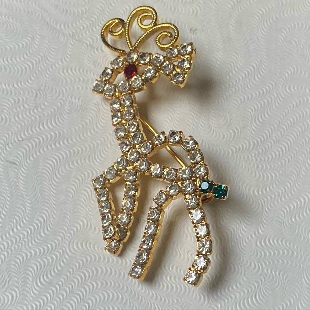 Vintage HOBE Reindeer Brooch